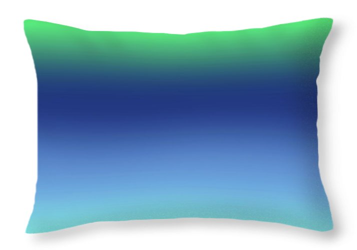 Green Navy Aqua Gradient - Throw Pillow