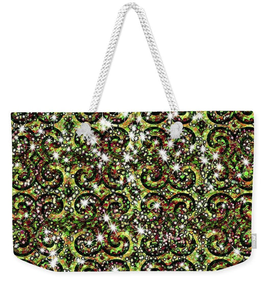 Green Sparkle Swirl - Weekender Tote Bag