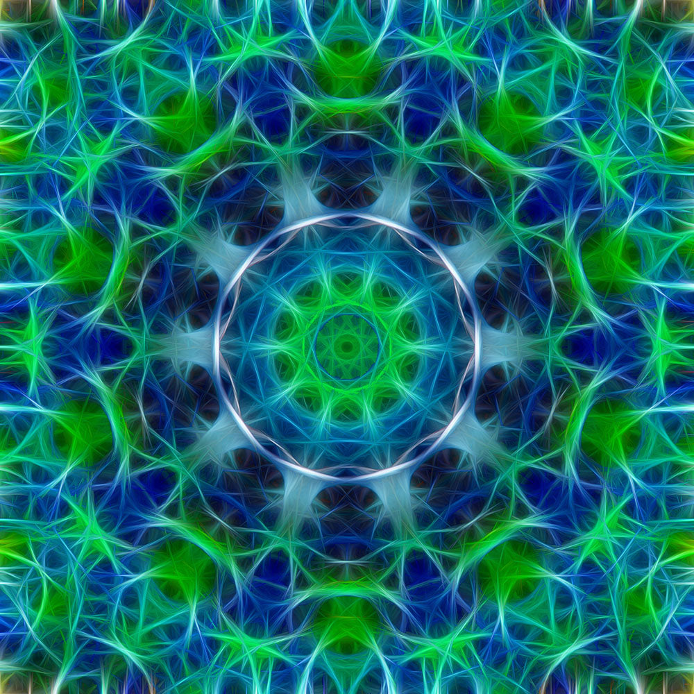 Green Blue Kaleidoscope Digital Image Download