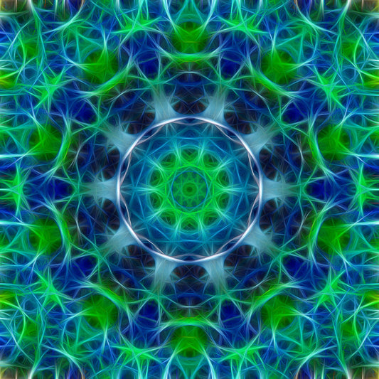 Green Blue Kaleidoscope Digital Image Download