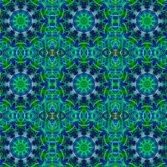 Green Blue Kaleidoscope Digital Image Download