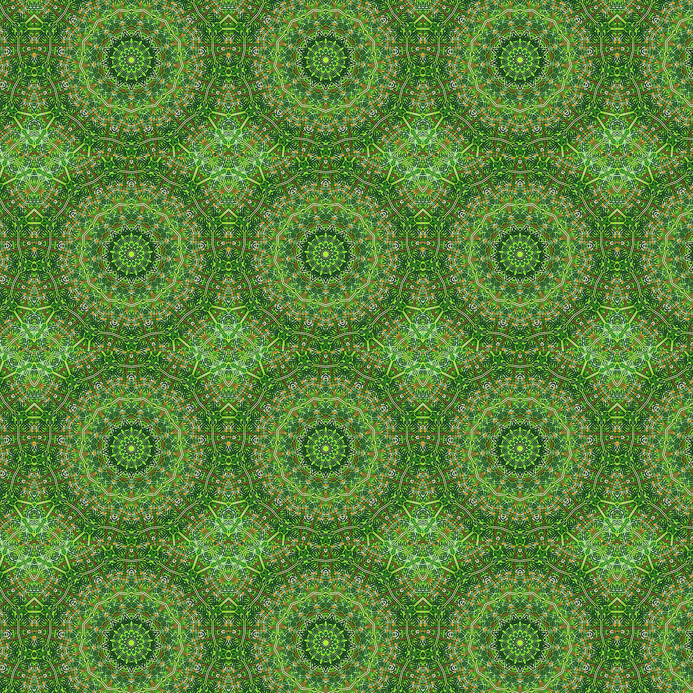 Green Celtic Circle Kaleidoscope Pattern Digital Image Download