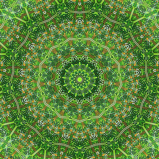 Green Celtic Circle Kaleidoscope Digital Image Download