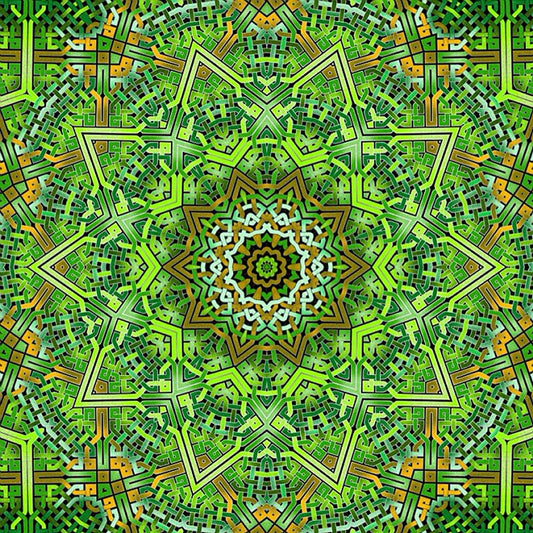 Green Celtic Knot kaleidoscope Digital Image Download