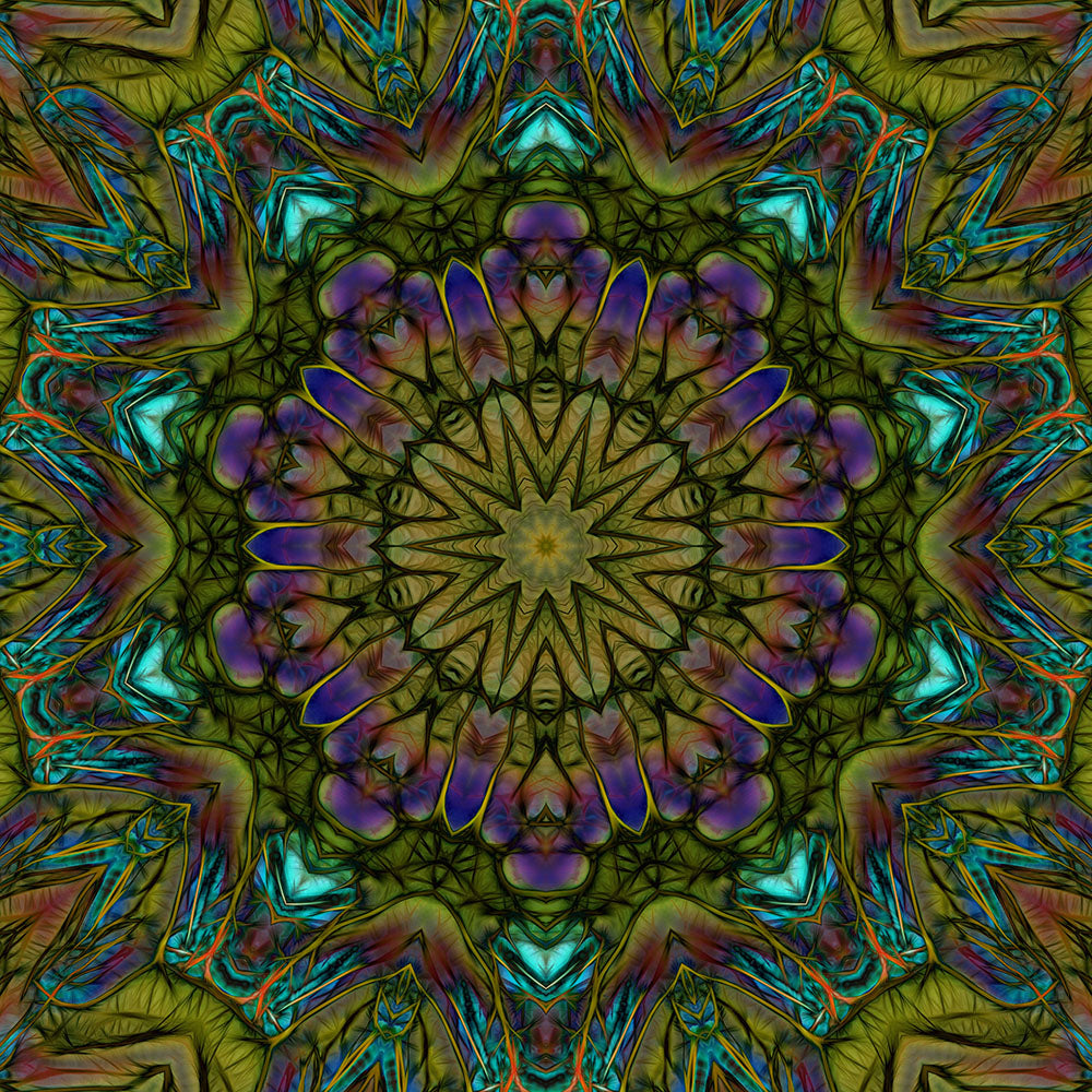 Green Kaleidoscope Digital Image Download