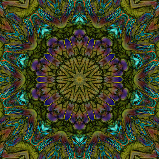 Green Kaleidoscope Digital Image Download