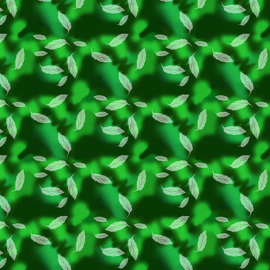 Green Leaves Pattern Digital Image Download