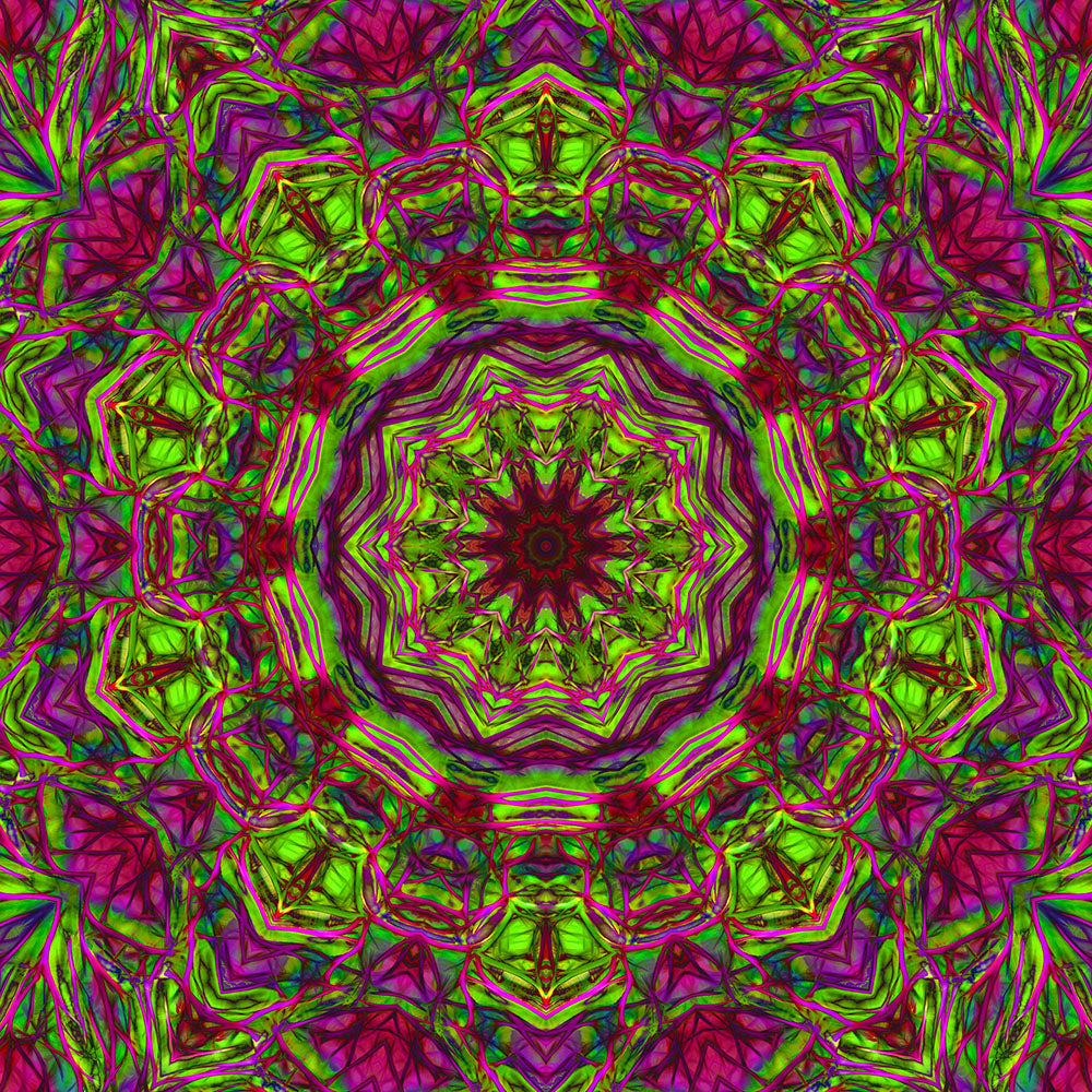 Green Pink Kaleidoscope Digital Image Download