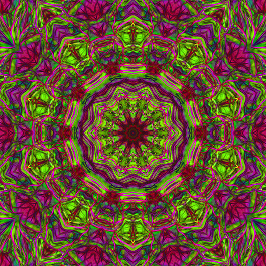 Green Pink Kaleidoscope Digital Image Download