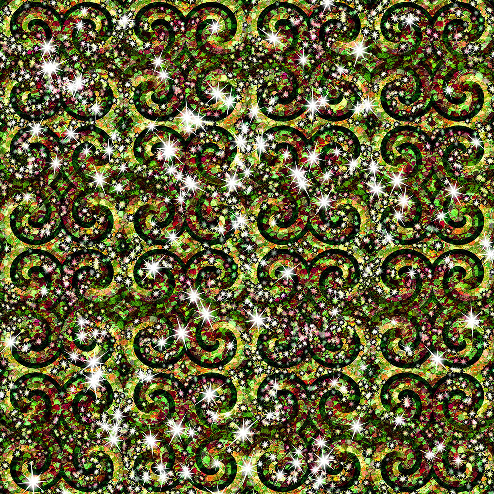 Green Sparkle Swirl Digital Image Download