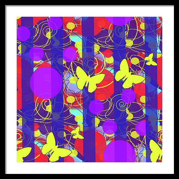 Happy Spring Pattern - Framed Print