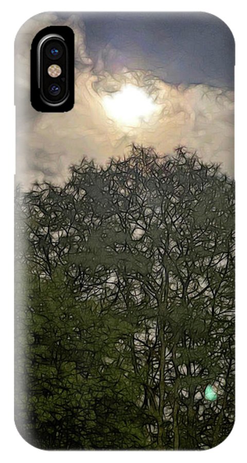 Harvest Moon Over Trees - Phone Case