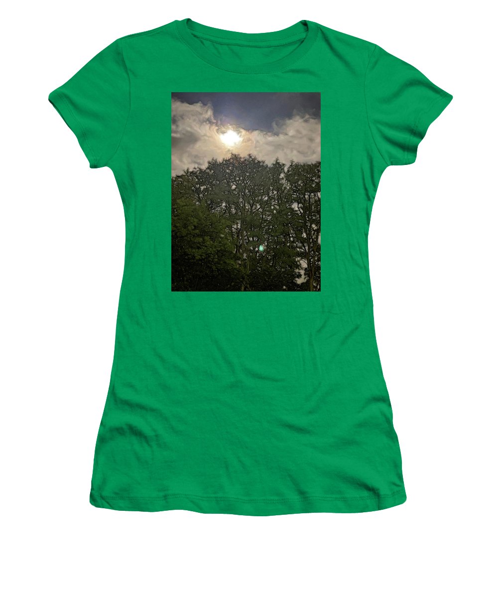 Harvest Moon Over Trees - Women's T-Shirt