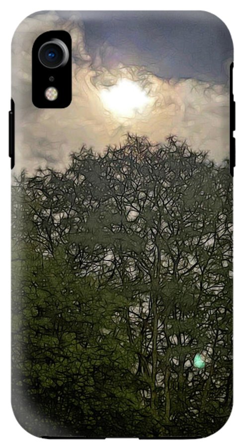 Harvest Moon Over Trees - Phone Case