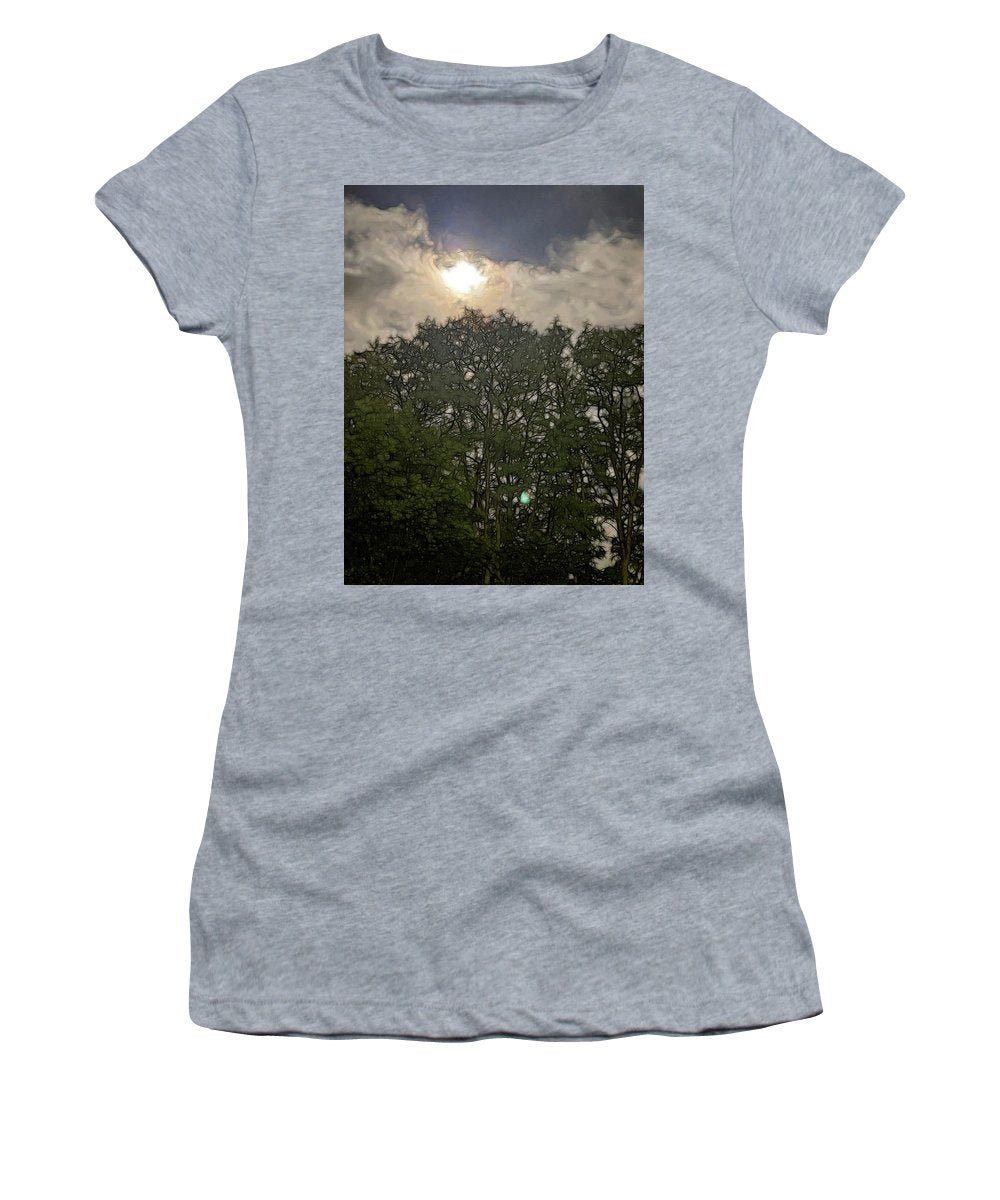 Harvest Moon Over Trees - Women's T-Shirt