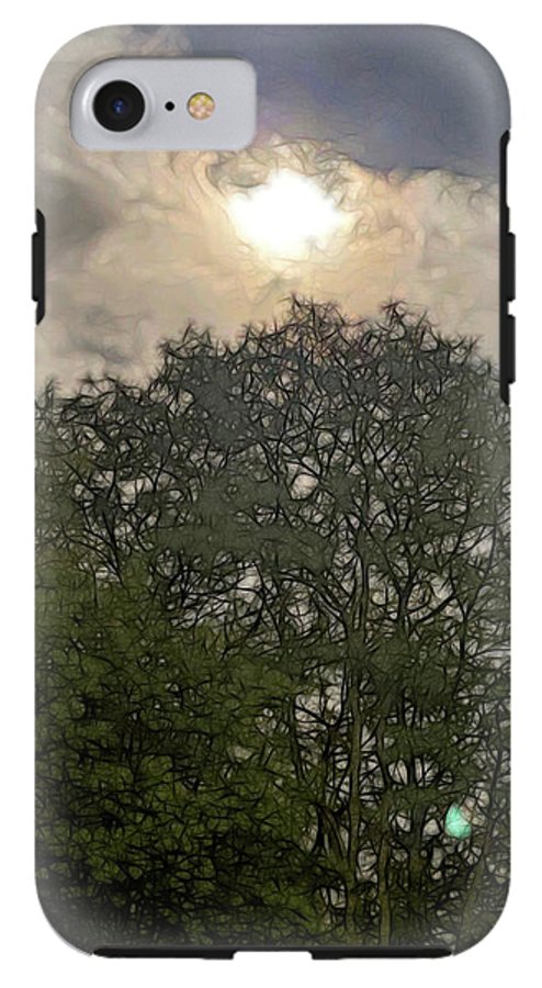 Harvest Moon Over Trees - Phone Case