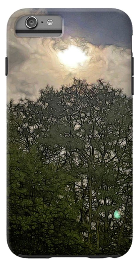 Harvest Moon Over Trees - Phone Case