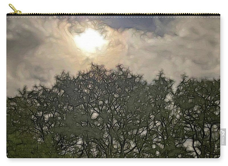 Harvest Moon Over Trees - Zip Pouch