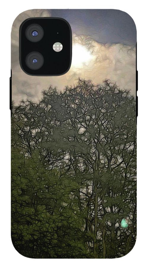 Harvest Moon Over Trees - Phone Case