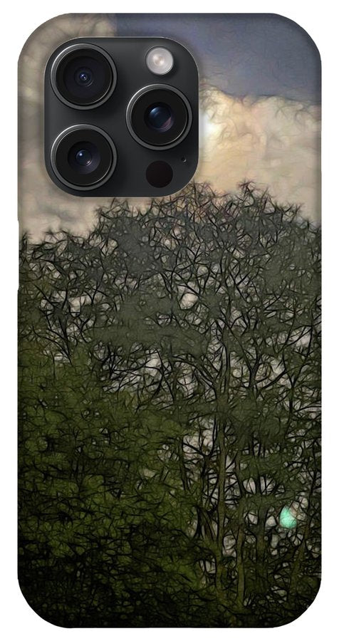 Harvest Moon Over Trees - Phone Case