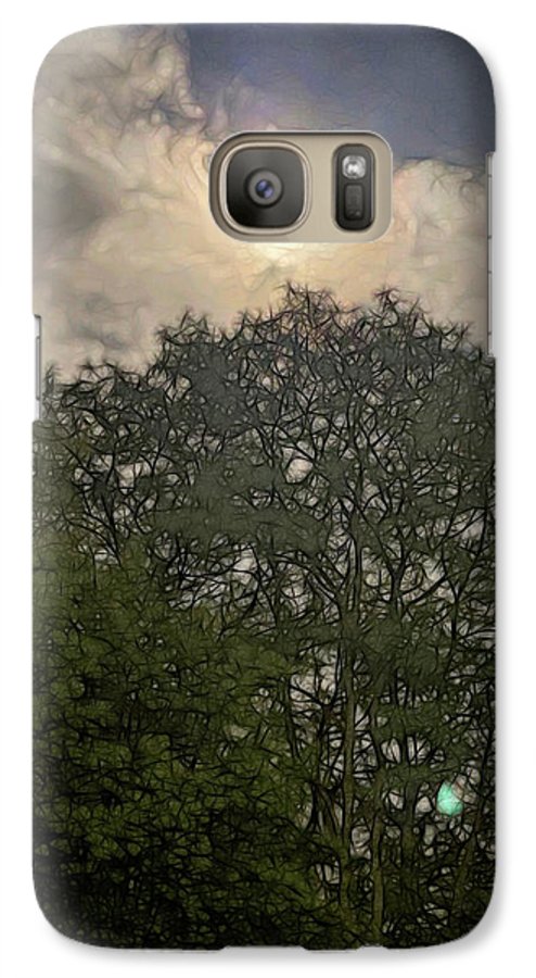 Harvest Moon Over Trees - Phone Case