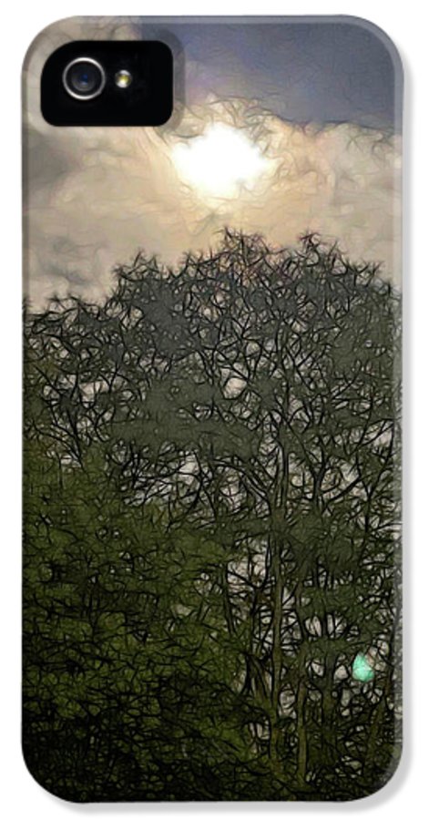 Harvest Moon Over Trees - Phone Case