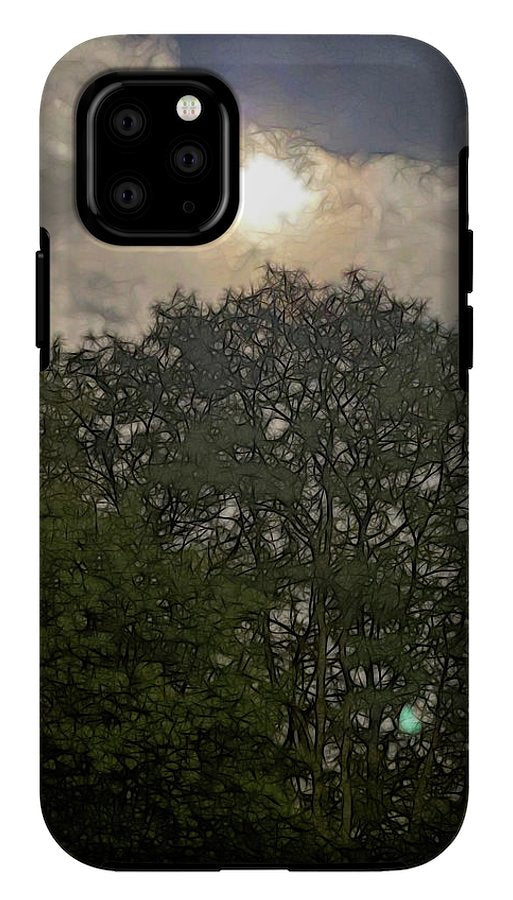 Harvest Moon Over Trees - Phone Case