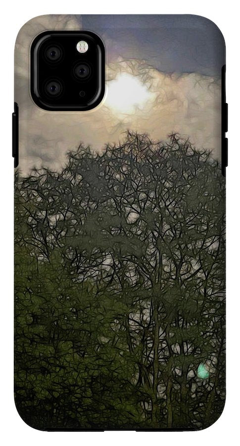 Harvest Moon Over Trees - Phone Case