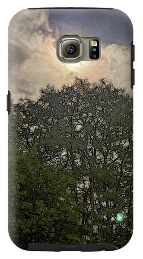 Harvest Moon Over Trees - Phone Case