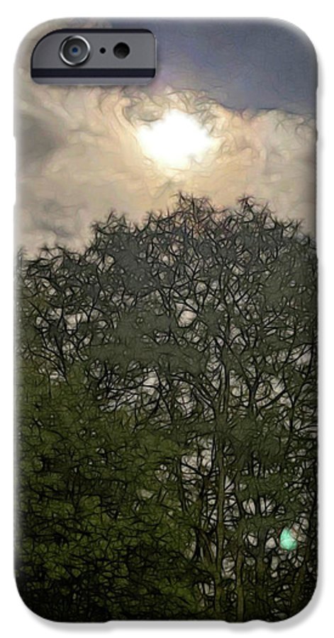 Harvest Moon Over Trees - Phone Case