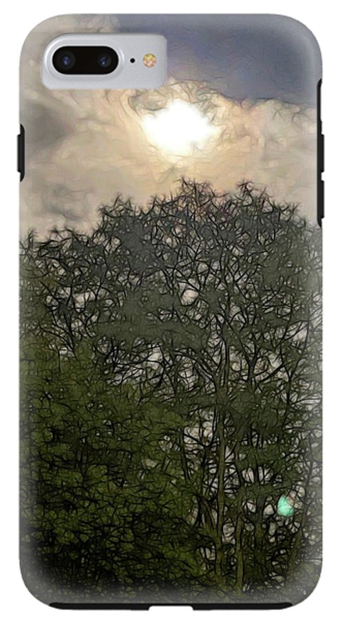 Harvest Moon Over Trees - Phone Case