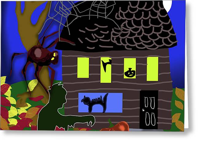 Haunted House - Greeting Card