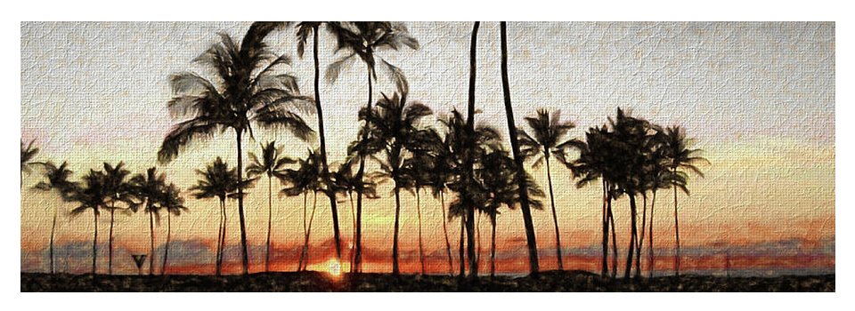 Hawaiian Sunset Rock Painting - Yoga Mat