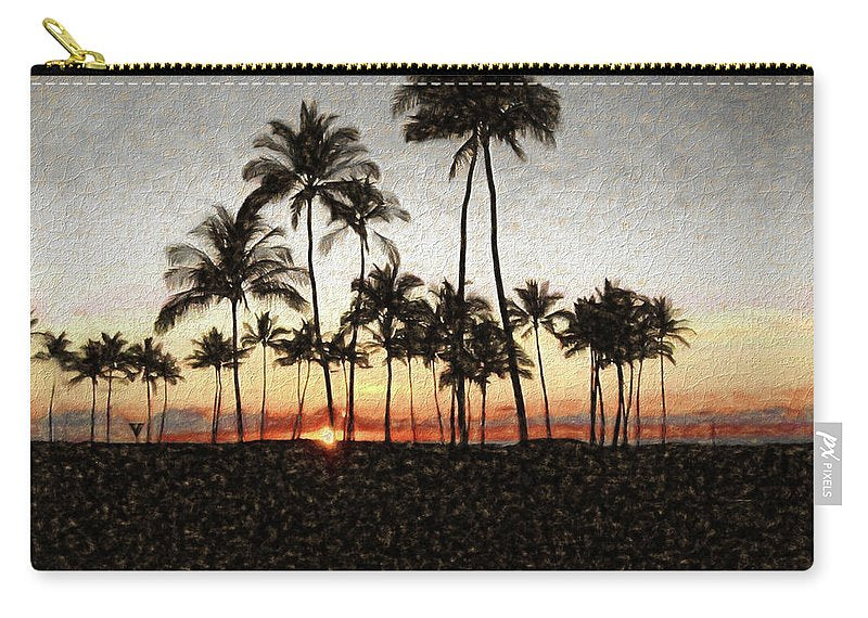 Hawaiian Sunset Rock Painting - Carry-All Pouch