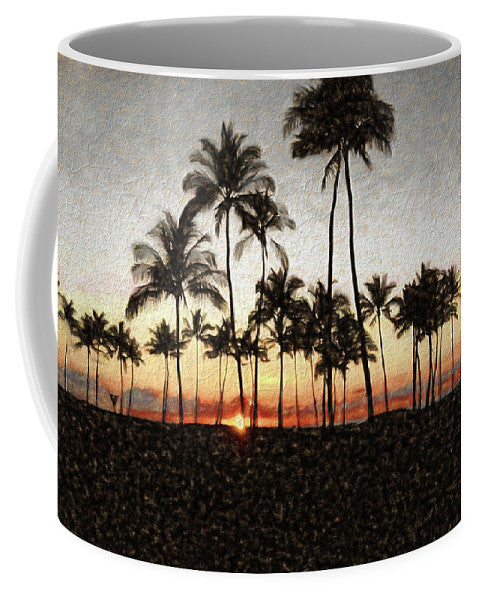 Hawaiian Sunset Rock Painting - Mug