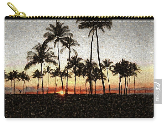 Hawaiian Sunset Rock Painting - Carry-All Pouch