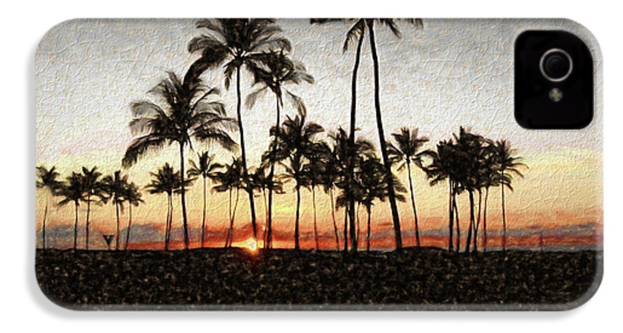 Hawaiian Sunset Rock Painting - Phone Case