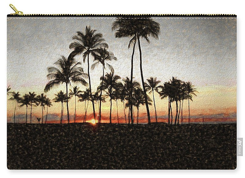 Hawaiian Sunset Rock Painting - Carry-All Pouch