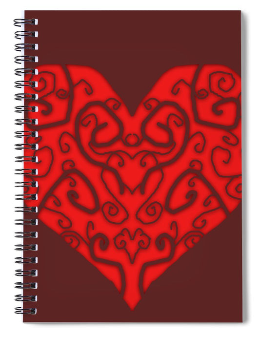 Heart Swirls - Spiral Notebook