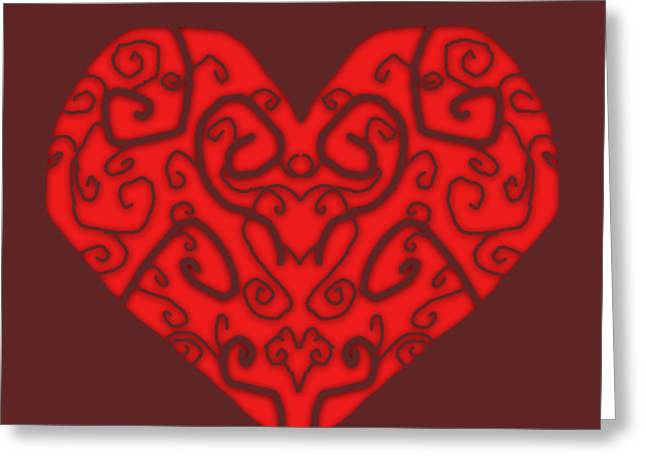 Heart Swirls - Greeting Card