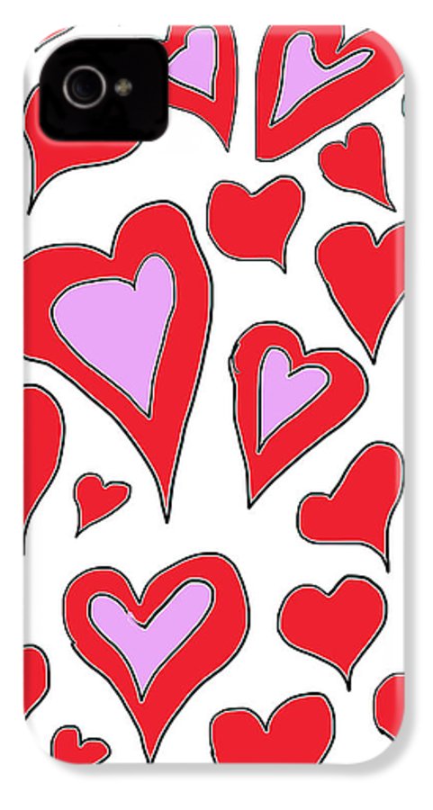 Hearts Drawing - Phone Case