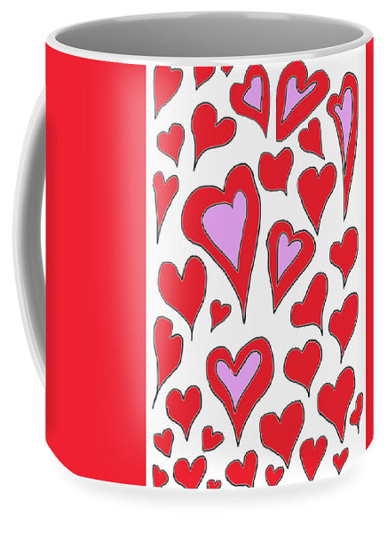 Hearts Drawing - Mug