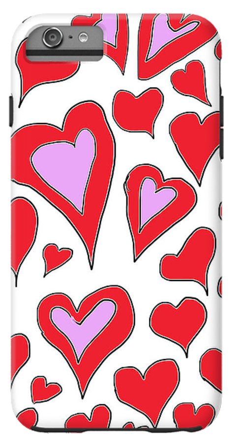 Hearts Drawing - Phone Case