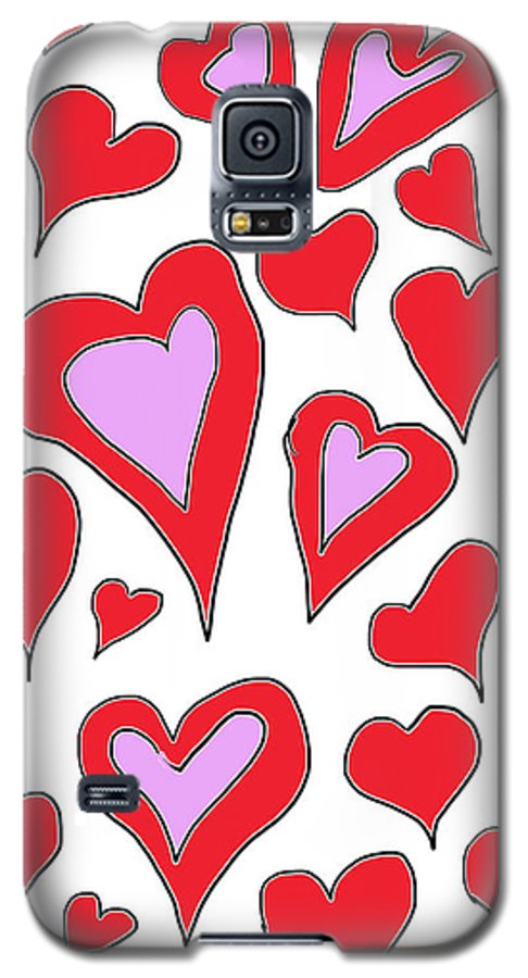 Hearts Drawing - Phone Case