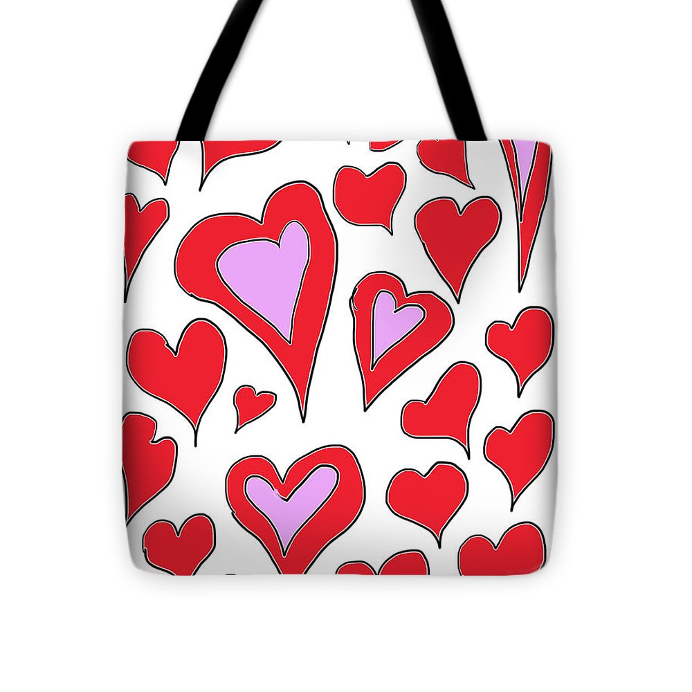 Hearts Drawing - Tote Bag