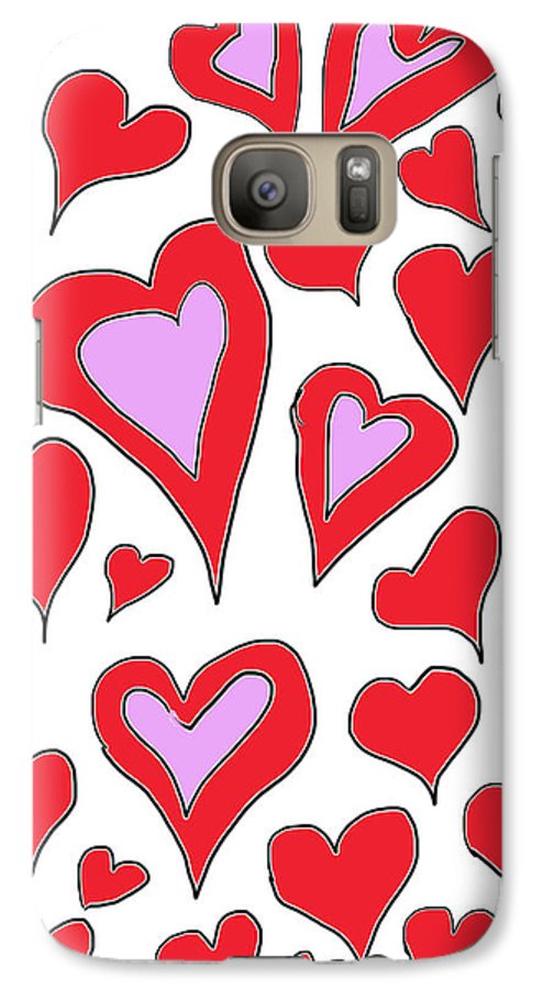 Hearts Drawing - Phone Case