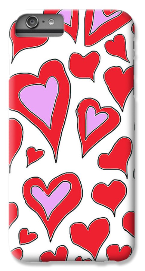 Hearts Drawing - Phone Case