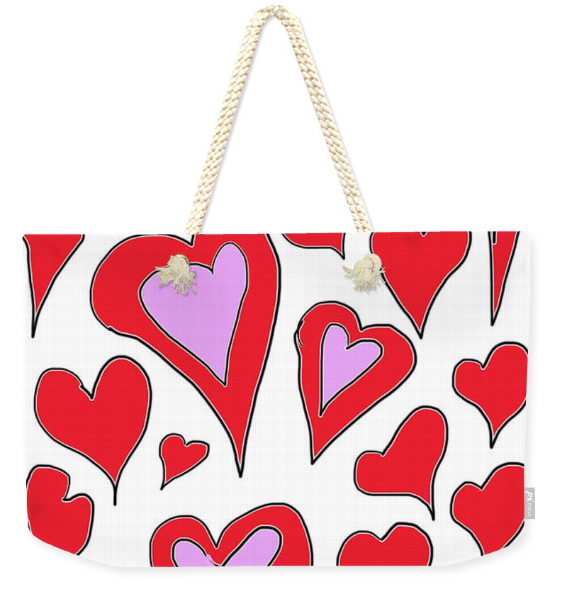 Hearts Drawing - Weekender Tote Bag
