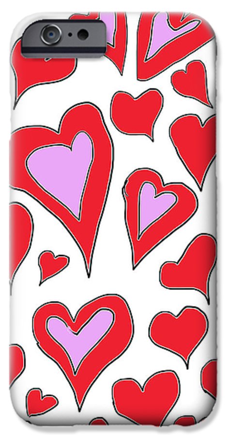 Hearts Drawing - Phone Case