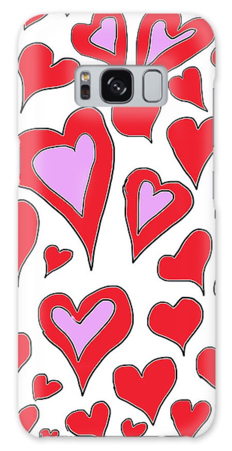 Hearts Drawing - Phone Case